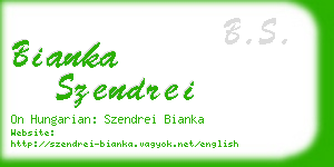 bianka szendrei business card